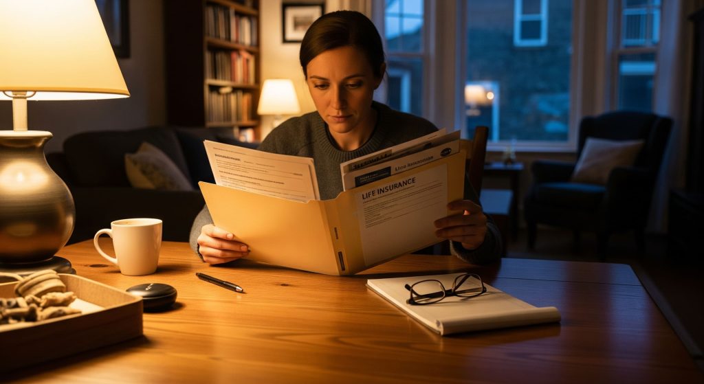 Clienta de un seguro de vida contratado con Martín Brok consulta las cláusulas de la póliza